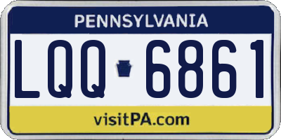 PA license plate LQQ6861