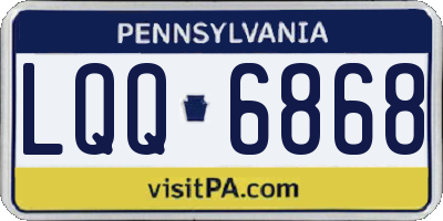 PA license plate LQQ6868