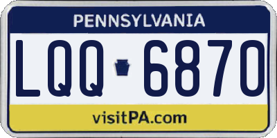PA license plate LQQ6870