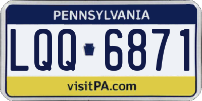 PA license plate LQQ6871