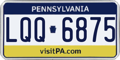 PA license plate LQQ6875
