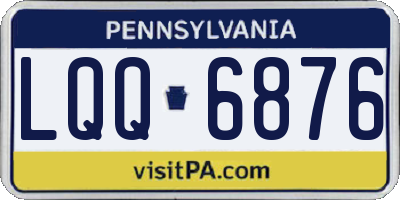 PA license plate LQQ6876