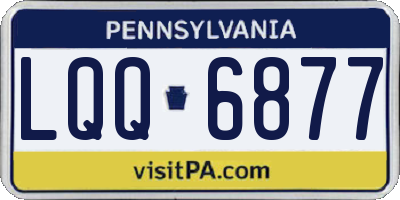 PA license plate LQQ6877