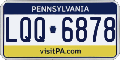 PA license plate LQQ6878