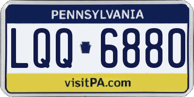 PA license plate LQQ6880