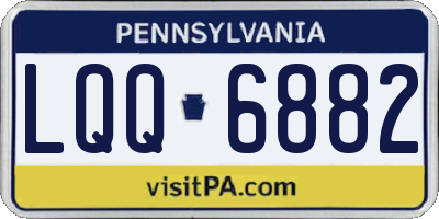 PA license plate LQQ6882