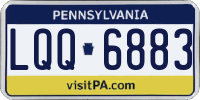 PA license plate LQQ6883