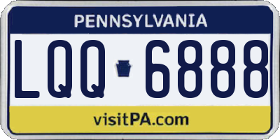 PA license plate LQQ6888