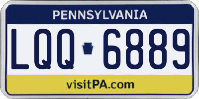 PA license plate LQQ6889