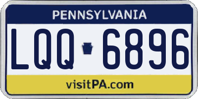 PA license plate LQQ6896