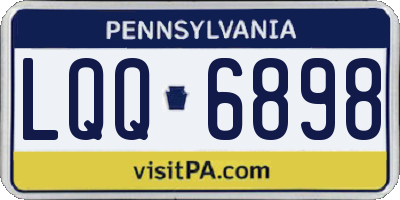 PA license plate LQQ6898