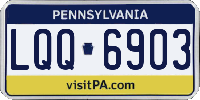 PA license plate LQQ6903