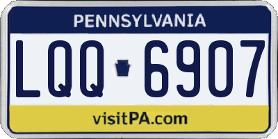 PA license plate LQQ6907