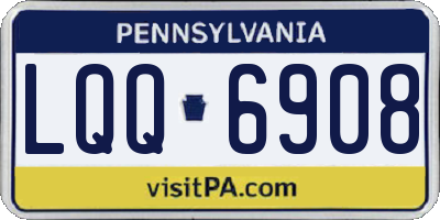 PA license plate LQQ6908