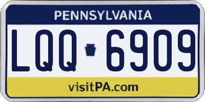 PA license plate LQQ6909