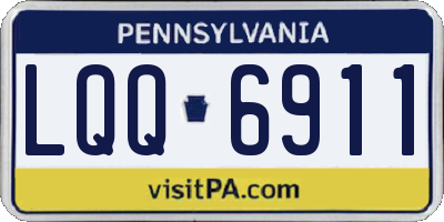 PA license plate LQQ6911