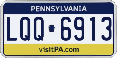 PA license plate LQQ6913