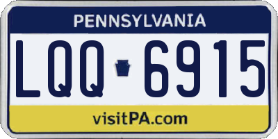 PA license plate LQQ6915