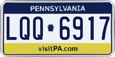 PA license plate LQQ6917