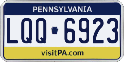 PA license plate LQQ6923