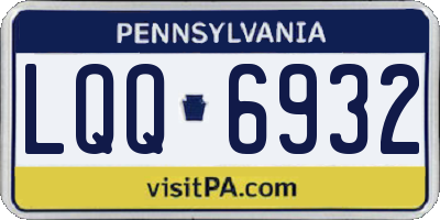 PA license plate LQQ6932