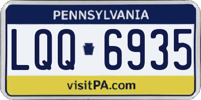 PA license plate LQQ6935