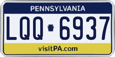 PA license plate LQQ6937