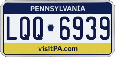 PA license plate LQQ6939
