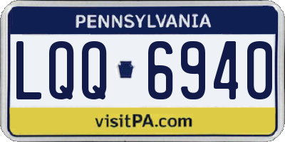PA license plate LQQ6940