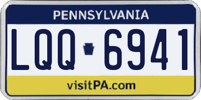 PA license plate LQQ6941