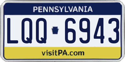 PA license plate LQQ6943