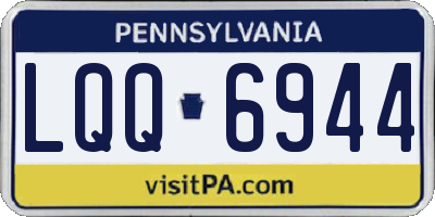 PA license plate LQQ6944