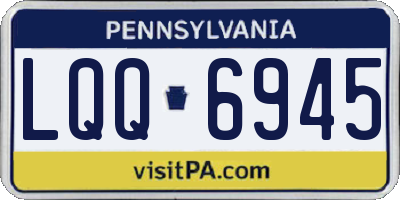 PA license plate LQQ6945
