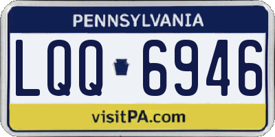 PA license plate LQQ6946
