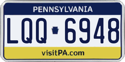 PA license plate LQQ6948
