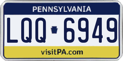 PA license plate LQQ6949