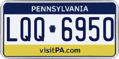 PA license plate LQQ6950