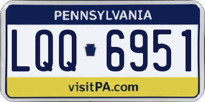 PA license plate LQQ6951