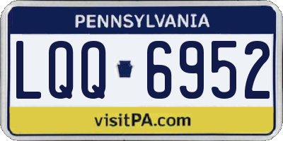 PA license plate LQQ6952