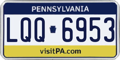 PA license plate LQQ6953