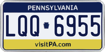 PA license plate LQQ6955