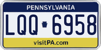 PA license plate LQQ6958