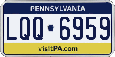 PA license plate LQQ6959