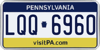 PA license plate LQQ6960