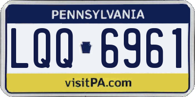 PA license plate LQQ6961