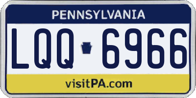 PA license plate LQQ6966