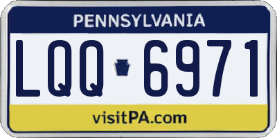 PA license plate LQQ6971