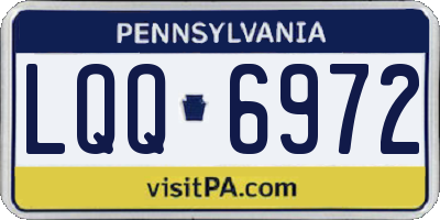 PA license plate LQQ6972