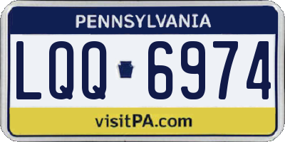 PA license plate LQQ6974