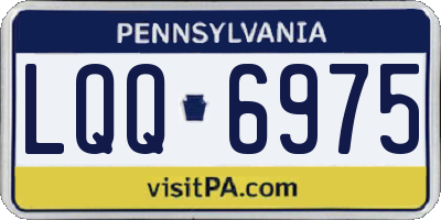 PA license plate LQQ6975